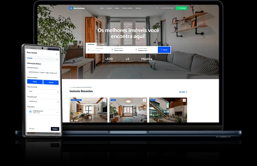 Painel do Revi - CRM imobiliário e gestão de imóveis para corretores
